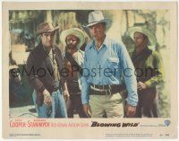 5w550 BLOWING WILD LC #6 '53 Anthony Quinn holding gun looks at worried Gary Cooper!