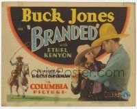 5w062 BRANDED TC '31 cowboy Buck Jones with pretty Ethel Kenyon & riding his horse!