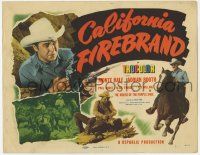 5w069 CALIFORNIA FIREBRAND TC '48 great images of Monte Hale with guns drawn & riding horse!