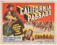 5w070 CALIFORNIA PASSAGE TC '50 cowboy Forrest Tucker & sexy Adele Mara could lick the West!