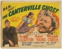 5w075 CANTERVILLE GHOST TC '44 Margaret O'Brien w/ spirit Charles Laughton & soldier Robert Young!