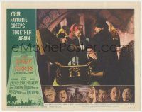 5w595 COMEDY OF TERRORS LC #1 '64 Vincent Price & Peter Lorre put Basil Rathbone into casket!