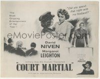 5w106 COURT MARTIAL TC '56 David Niven, Margaret Leighton, directed by Anthony Asquith!