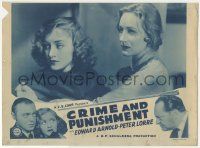 5w599 CRIME & PUNISHMENT LC R40s Josef von Sternberg, Peter Lorre, Marian Marsh, Dostoyevsky!