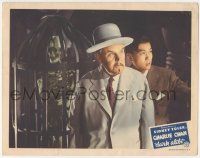 5w609 DARK ALIBI LC '46 Sidney Toler as Charlie Chan with Benson Fong by skeleton in cage!