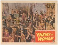 5w641 ENEMY OF WOMEN LC '44 weird wacky image of Nazis & their girls giving Heil Hitler salute!