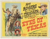 5w147 EYES OF TEXAS TC '48 Roy Rogers King of the Cowboys & Trigger, smartest horse in the movies!