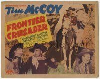 5w177 FRONTIER CRUSADER TC '40 cowboy Tim McCoy riding horse & punching bad guy, Dorothy Short!