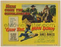 5w209 GUN THE MAN DOWN TC '56 gunslinger James Arness is lightning on the draw & deadly in his aim!
