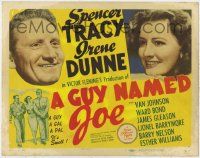 5w213 GUY NAMED JOE linen TC '44 pretty Irene Dunne, Spencer Tracy & Van Johnson in World War II!