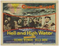 5w225 HELL & HIGH WATER TC '54 Samuel Fuller, Richard Widmark with sailors prepare to fight!