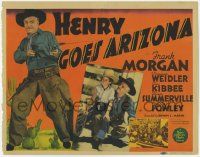 5w230 HENRY GOES ARIZONA TC '40 great image of cowboy Frank Morgan with 2 guns & Virginia Weidler!