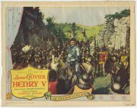 5w692 HENRY V LC #3 '47 Laurence Olivier gives his St. Crispin's Day speech to his men!