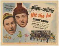 5w240 HIT THE ICE TC '43 headshots of Bud Abbott & Lou Costello + art of pretty ice skating girls!