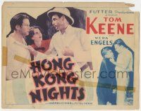 5w244 HONG KONG NIGHTS TC '35 Tom Keene, Wera Engels, American courage against Oriental cunning!