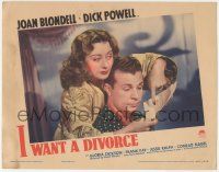 5w716 I WANT A DIVORCE LC '40 crazed pretty Joan Blondell showing Dick Powell a letter close up!