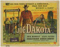 5w258 JOE DAKOTA TC '57 art of tough Jock Mahoney & sexy Luana Patten w/lynch mob & oil well!