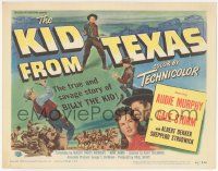 5w269 KID FROM TEXAS TC '49 Audie Murphy & Gale Storm in the true & savage story of Billy the Kid!