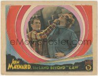 5w754 LAND BEYOND THE LAW LC '27 cowboy Ken Maynard delivers knockout punch to bad guy's jaw!