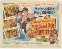 5w289 MA & PA KETTLE TC '49 Marjorie Main & Percy Kilbride in the sequel to The Egg and I!