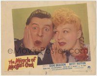 5w786 MIRACLE OF MORGAN'S CREEK LC #5 '43 Preston Sturges, best c/u of Eddie Bracken & Betty Hutton!