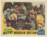 5w793 MOUNTAIN RHYTHM LC '39 Gene Autry smiles at man standing in car giving a speech to cowboys!