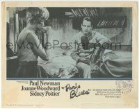 5w815 PARIS BLUES LC #5 '61 Paul Newman on bed stares at Joanne Woodward drinking coffee!