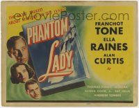 5w354 PHANTOM LADY TC '44 Ella Raines, Franchot Tone, Alan Curtis, Robert Siodmak mystery noir!