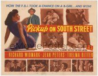 5w356 PICKUP ON SOUTH STREET TC '53 Richard Widmark & Jean Peters in Samuel Fuller noir classic!
