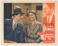 5w826 PRIVATE DETECTIVE 62 LC '33 Ruth Donnelly smiles at suave would-be detective William Powell!