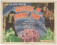 5w359 RAIDERS OF SUNSET PASS TC '43 cowboy Eddie Dew, Smiley Burnette & Jennifer Holt!
