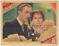 5w838 RENDEZVOUS LC '35 Rosalind Russell listens to William Powell make a date with a Russian spy!