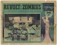 5w841 REVOLT OF THE ZOMBIES LC '36 soldiers with rifles take aim, see-through border art, rare!
