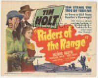 5w366 RIDERS OF THE RANGE TC '49 Tim Holt stems the tide of terror to save a girl from a rustler!