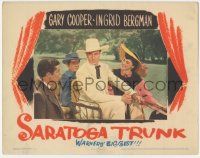 5w869 SARATOGA TRUNK LC '45 c/u of Ingrid Bergman admiring Gary Cooper riding in buckboard!