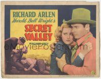 5w383 SECRET VALLEY TC '37 Jack Mulhall embracing Virginia Grey, written by Harold Bell Wright!