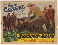 5w386 SHADOWS OF DEATH TC '45 Buster Crabbe, King of the Wild West & His Horse Falcon + Fuzzy!