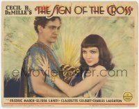 5w886 SIGN OF THE CROSS LC '32 Cecil B. DeMille, best c/u of Fredric March & Claudette Colbert!