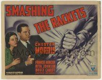 5w403 SMASHING THE RACKETS TC '38 Chester Morris, cool art of giant cop arm crushing crooks!