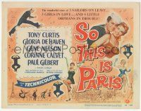 5w406 SO THIS IS PARIS TC '54 sailor Tony Curtis is on leave and in love with Gloria DeHaven!