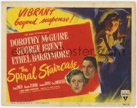 5w413 SPIRAL STAIRCASE TC '46 art of Dorothy McGuire, George Brent & Ethel Barrymore!