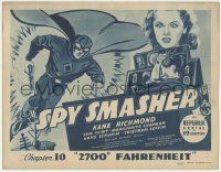 5w415 SPY SMASHER chapter 10 TC '42 Nazi fighter Republic serial, 2700 Degrees Fahrenheit, cool art!