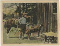 5w920 TEETH LC '24 great image of Tony the Horse & Duke the giant dog with Tom Mix outside cabin!