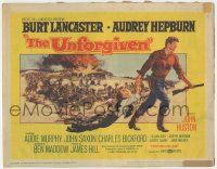 5w457 UNFORGIVEN TC '60 Burt Lancaster, Audrey Hepburn, directed by John Huston!