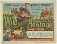 5w484 WILD HERITAGE TC '58 Will Rogers Jr. & Maureen O'Sullivan in a bold and reckless land!