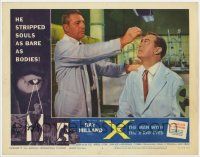 5w993 X: THE MAN WITH THE X-RAY EYES LC #4 '63 Ray Milland gets eye drops, cool sci-fi border art!