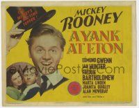 5w494 YANK AT ETON TC '42 Mickey Rooney in tuxedo and top hat with pretty girl!
