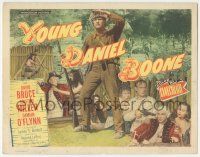 5w498 YOUNG DANIEL BOONE TC '50 full-length David Bruce in title role in coonskin hat!