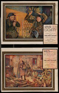5x087 SHE GOES TO WAR 2 color 8x10 stills '29 Eleanor Boardman, artwork by Charles W. Pancoast!