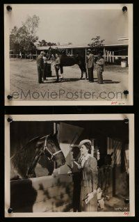 5x976 SHE WENT TO THE RACES 2 8x10 stills '45 Ava Gardner, Frances Gifford, horse race gambling!